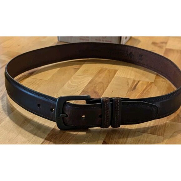 Columbia Mens Belt Genuine Leather Brown Size L (38-40) Classic - Picture 8 of 8